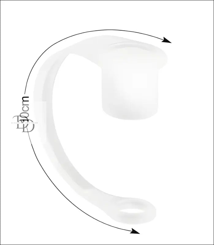 Curved white crescent shape with a 10cm measurement marking.