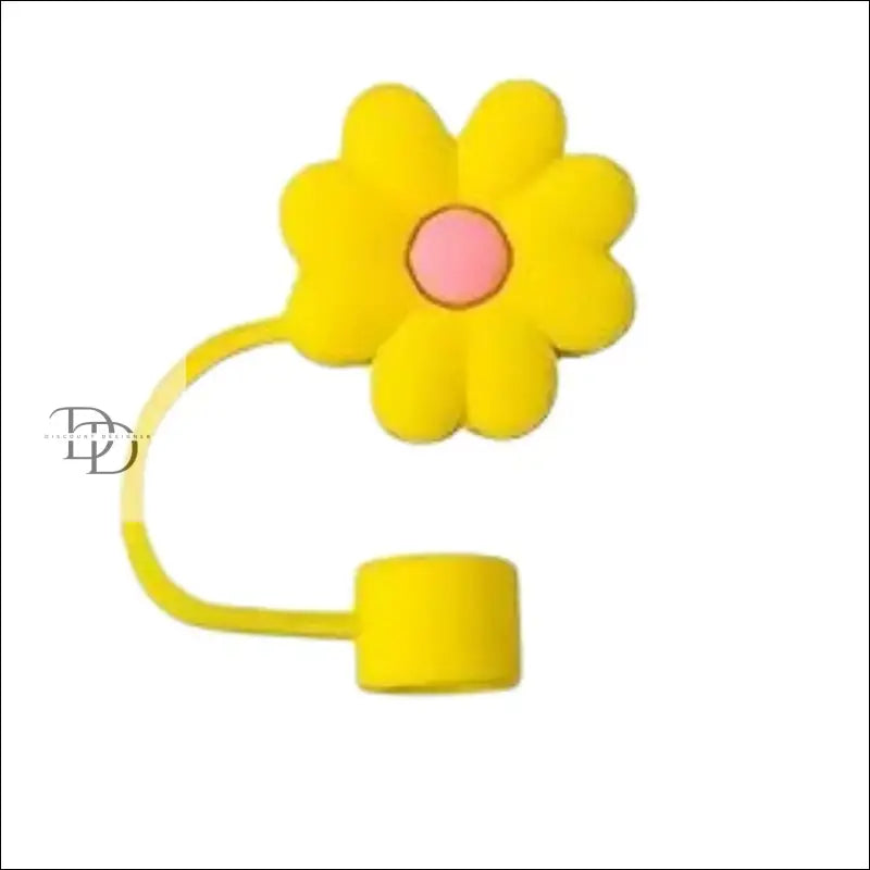 Yellow flower-shaped object with a flexible stem and circular base.