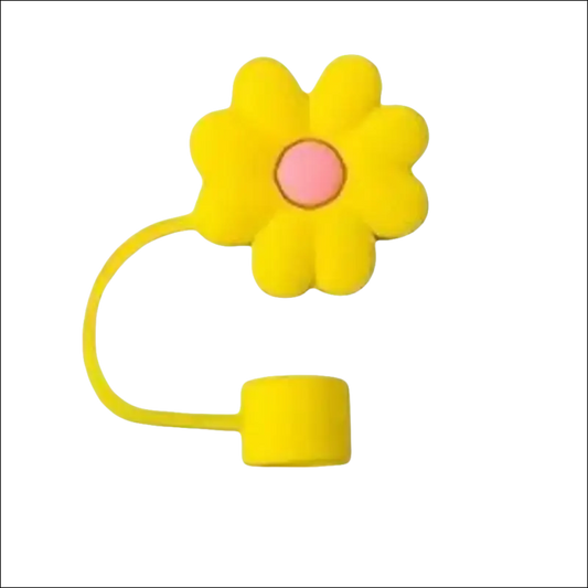 Yellow flower-shaped object with a flexible stem and circular base.